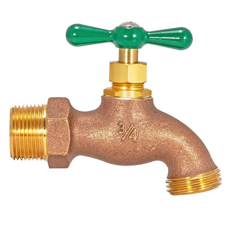 Eastman Heavy-Pattern Hose Bibb, 3/4 Inch MIP Connection x 3/4 Inch MHT Connection, Brass Plumbing Fitting, 48629 - Image 2